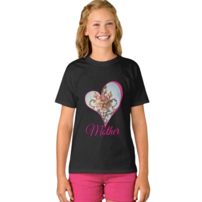 Baroque Rose   T-Shirt (Cute and comfy kids’ tee for Mother’s Day—perfect for celebrating Mom with big smiles.
)