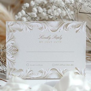 Baroque RSVP Card for Wedding