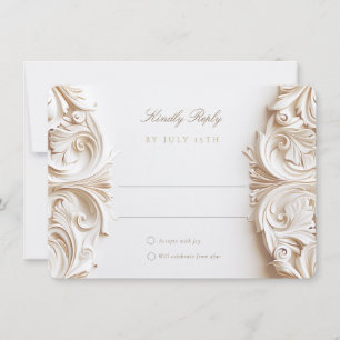 Baroque RSVP Card for Wedding
