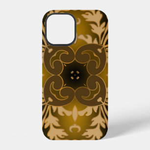 Baroque seamless pattern. Vintage ornate glowing f iPhone 12 Case