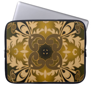 Baroque seamless pattern. Vintage ornate glowing f Laptop Sleeve