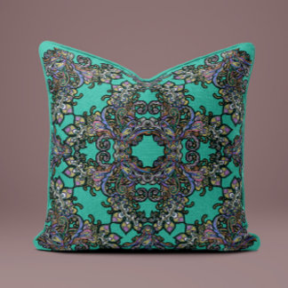 Baroque Splendour Pillow in Emerald