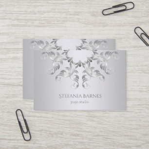 Baroque style circles gradient element. business card