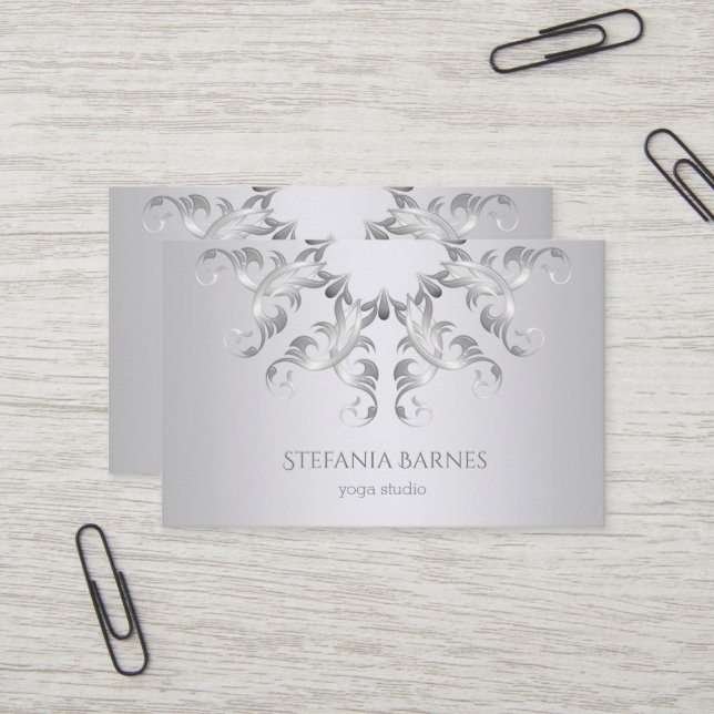 Baroque style circles  gradient element. business card (Front/Back In Situ)