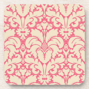 Baroque style damask background 2 coaster
