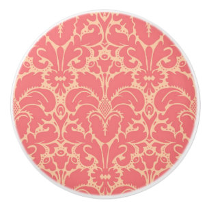 Baroque style damask background ceramic knob