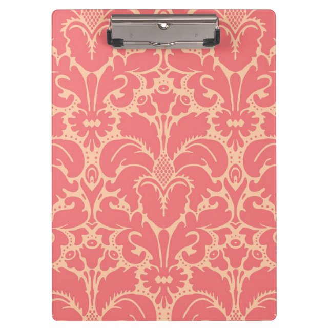 Baroque style damask background clipboard (Front)