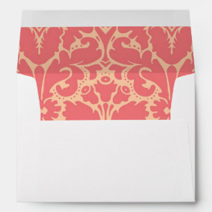 Baroque style damask background envelopes