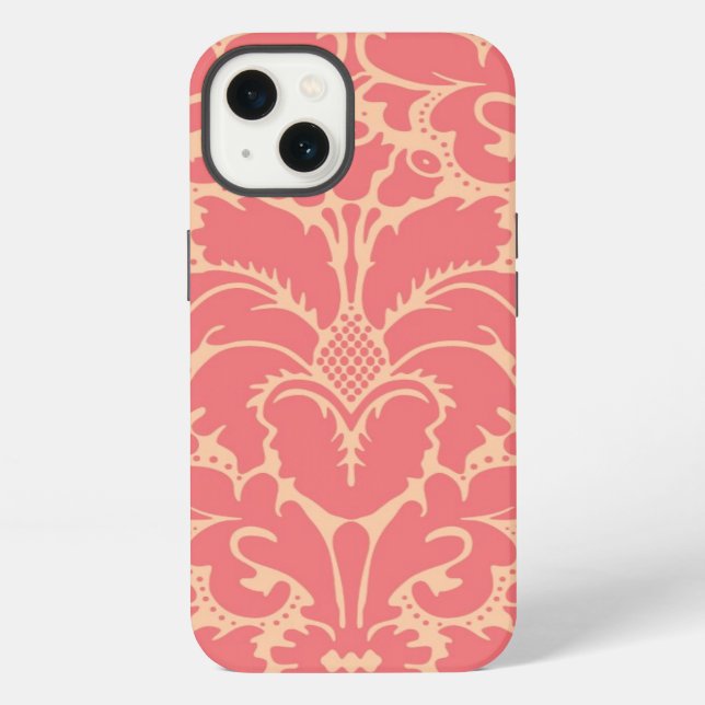 Baroque style damask background iPhone case (Back)