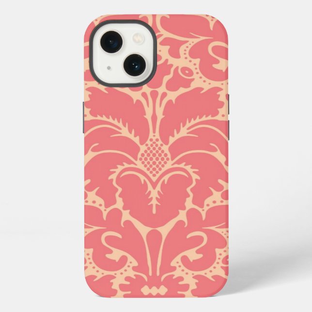 Baroque style damask background iPhone case (Back)