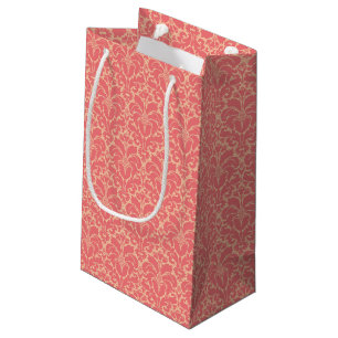 Baroque style damask background small gift bag