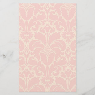 Baroque style damask background stationery