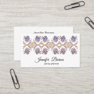 Baroque style floral element. business card