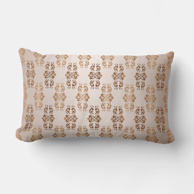 baroque style gradient beige pattern. lumbar cushion (Front)