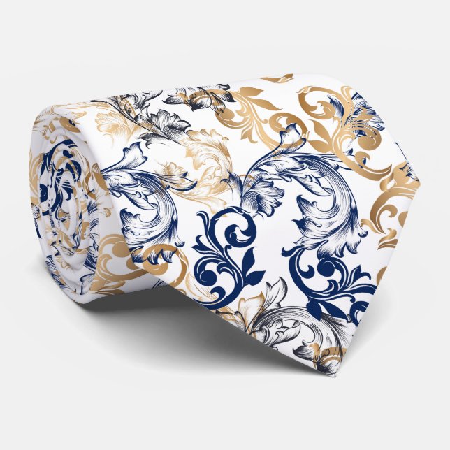 Baroque-Style Retro Classic Pattern  Tie (Rolled)