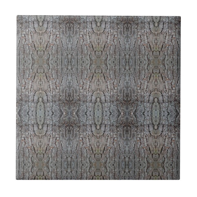 Baroque Tree Bark Patterned 4.25 Square Tile (Front)