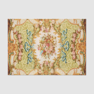 Baroque Victorian floral rose french tapestry Tissue Paper