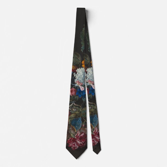 Baroque Vintage Floral Arrangement in Vase Tie (Front)