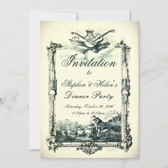 Baroque Vintage Invitation (Front)