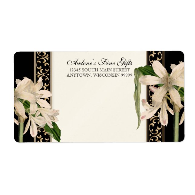 Baroque Vintage Lily Gold Formal Matching Address (Front)