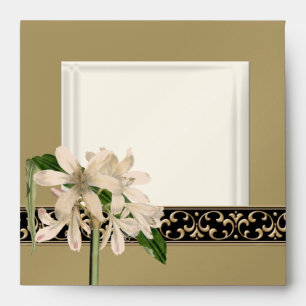 Baroque Vintage Lily Gold Formal Matching Envelope