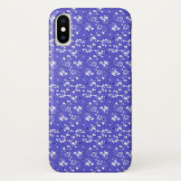 Baroque wallpaper - blue Flower Pattern