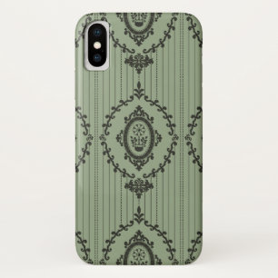 Baroque Wallpaper in Green Case-Mate iPhone Case