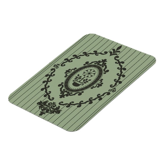Baroque Wallpaper in Green Magnet (Left Side)
