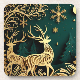 Baroque Winter Stags Coaster