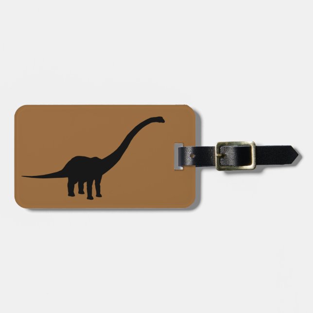 Barosaurus Dino Dinosaur Luggage Tag (Front Horizontal)