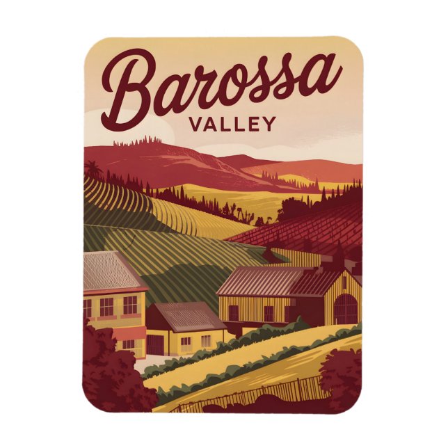 Barossa Valley Vintage Magnet (Vertical)
