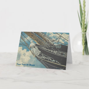 Barque Elissa Figurehead Card