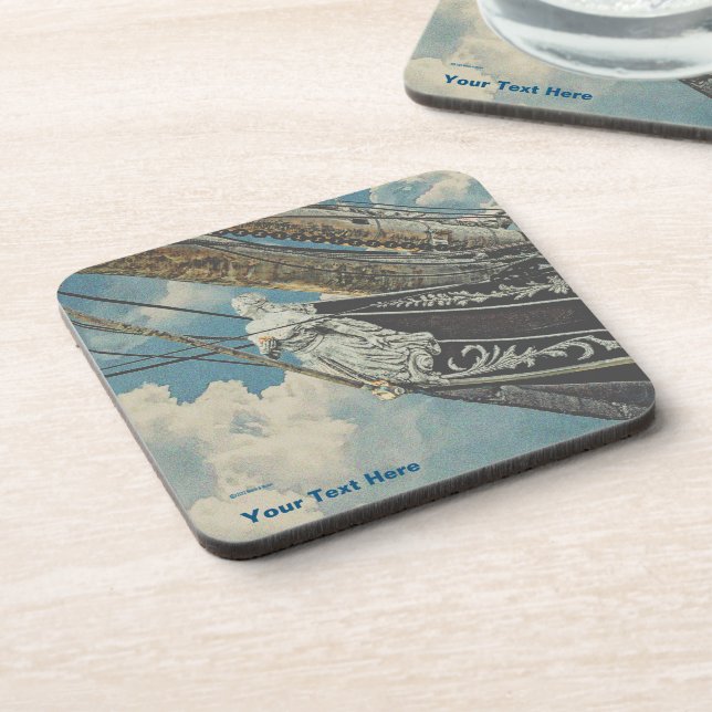 Barque Elissa Figurhead Coaster (Left Side)