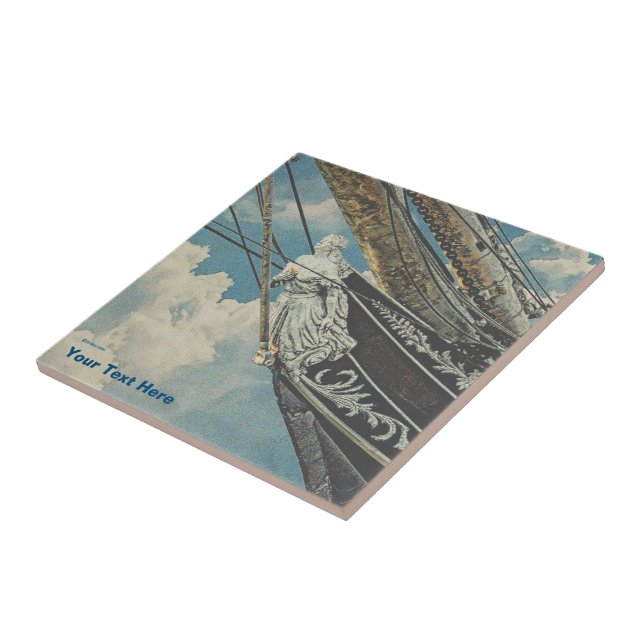 Barque Elissa Figurhead Tile (Side)
