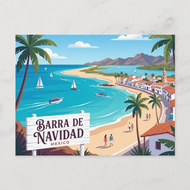 Barra de Navidad Mexico Postcard (Front)
