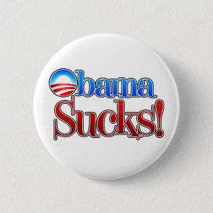 Barrack Obama Sucks 6 Cm Round Badge