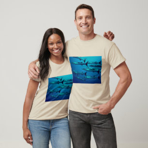 barracuda dive deep sea ocean water tropical wave T-Shirt