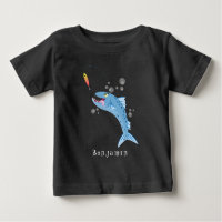Barracuda fish hungry fishing cartoon illustration