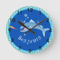Barracuda fish hungry fishing cartoon illustration