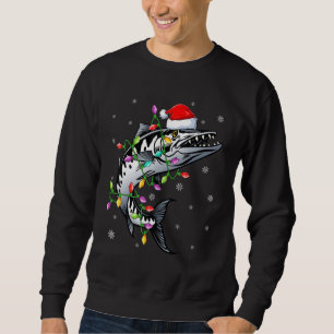 Barracuda Fish Xmas Lighting Reindeer Barracuda Ch Sweatshirt