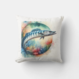 Barracuda in Vibrant Waters 130624AREF119 - Waterc Cushion