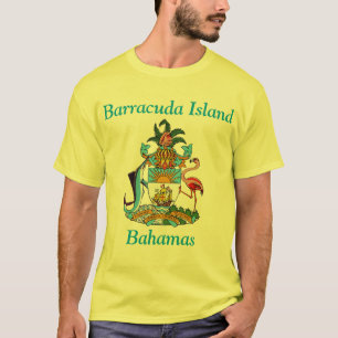 Barracuda Island, Bahamas with Coat of Arms T-Shirt
