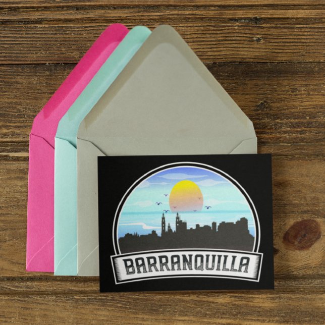 Barranquilla Colombia Skyline Panorama View Postcard (Barranquilla Colombia Postcard)