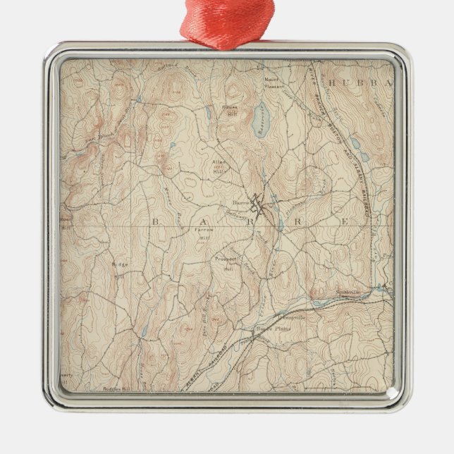 Barre, Massachusetts Metal Tree Decoration (Front)