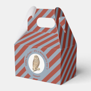 Barred Owl - Birthday or Other Party Themed Event Favour Box