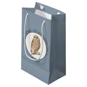 Barred Owl - Birthday or Other Party Themed Event Small Gift Bag