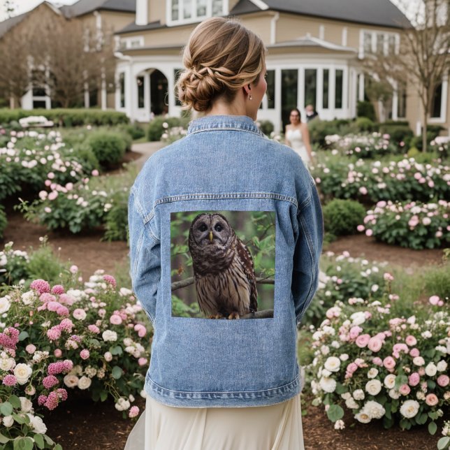 Barred Owl Denim Jacket (Wedding Back)