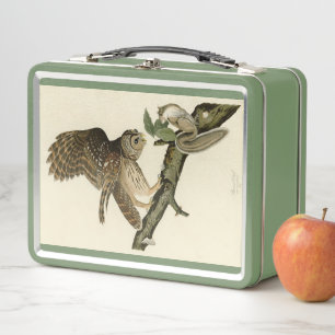 Barred Owl, John James Audubon's Birds of America Metal Lunch Box