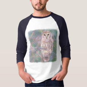 Barred Owl Pastel Oilpainting T-Shirt
