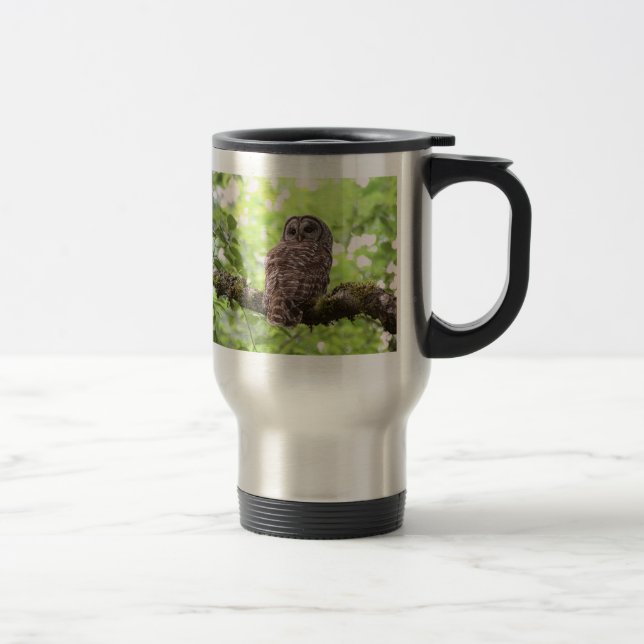 Barred Owl Travel Mug (Right)